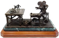 Ray Harryhausen Original Bronze Sculpture -- One of 12 in His Limited Edition Self-Portrait Entitled ''Giving Life to Fantasy''